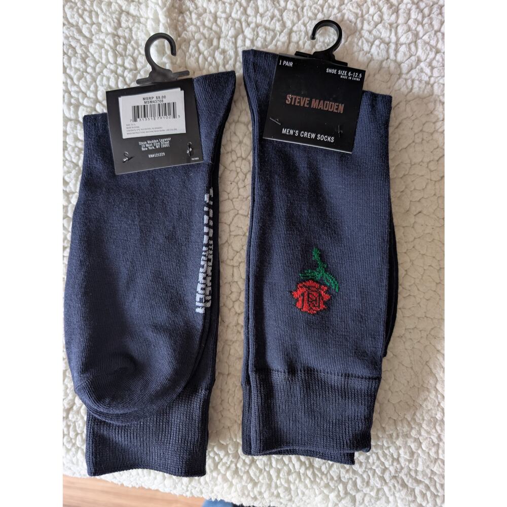 New Steve Madden Mens Crew Socks 10-13
